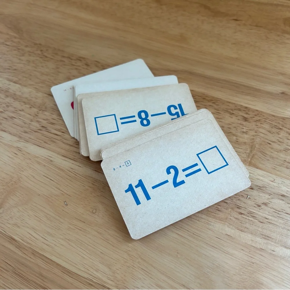 Vintage Double-Sided‎ Subtraction Flash Cards Creative Child Games